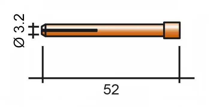 Spannzange 3,2 52 mm /TD0002-32/10N25D/701.0174-ZVAR/ WIG/17/18/26 Bezpečná Platba
