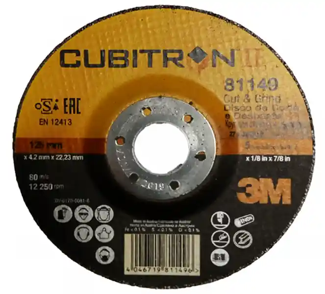 Originální Schleifscheibe 125x4,2mm 3M CUBITRON II (7100017402) 81149 Stahl/Edelstahl
