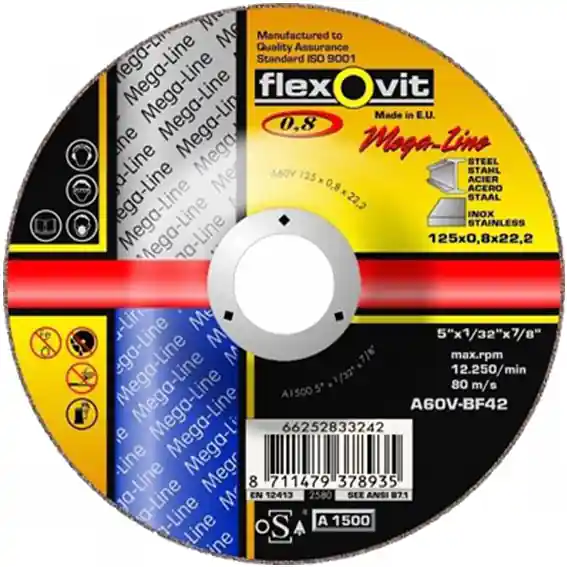 Scheibe 125x0,8mm Flexovit Megaline A60V /A-1500/ Přímo Od Výrobce