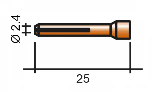 Spannzange 2,4 25 mm /701.1020/ ABITIG 9/20 Messing Jen Po Omezenou Doba