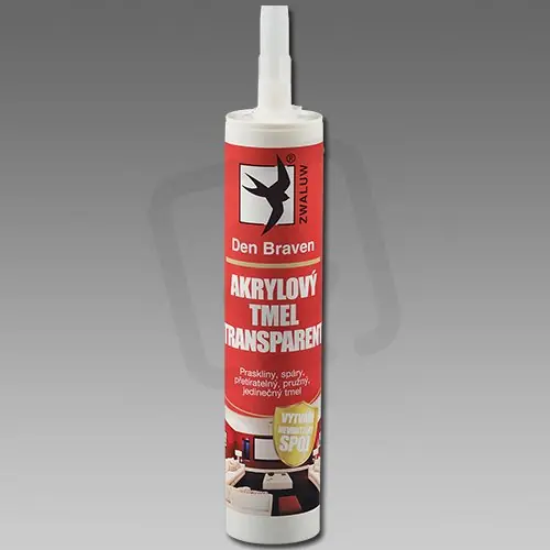 Akrylový tmel transparentní 280 ml DEN BRAVEN 20101RL Oblíbený