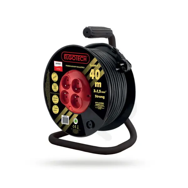 Prodlužovací buben PZB-40-30G/2,5 30m 4x zásuvka 230V, H05RR-F 3x2,5 ELGOTECH Top Prodej
