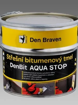 Nová Kolekce Střešní bitumenový tmel AQUA STOP 1kg DenBit DEN BRAVEN 11019BI