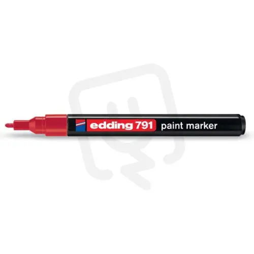 Zlevněný EDDING 791 rudá Permanentní pero s kulatým hrotem 1-2mm / barva rudá