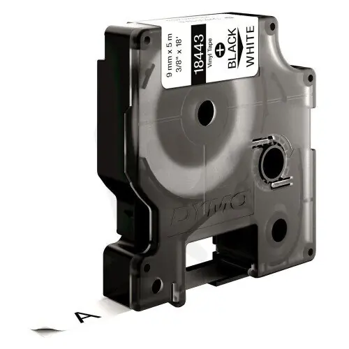 Akce S0718580 18443 DYMO páska RHINOVinylová šíře 9mm,černý tisk na bílé pásce