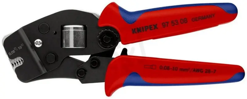 KNIPEX 975308 lisovací kleště na dutinky 0,08-10mm2 ULčtyřhran profi(LDU 0,5-10) Časově Omezené