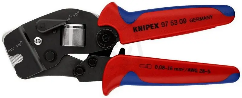 KNIPEX 975309 lisovací kleště na dutinky 0,08-16mm2 ULčtyřhran profi(LDU 0,5-16) Omezená Nabídka