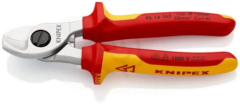 Rychlé Dodání KNIPEX 9516165 nůžky do 1kV na Al a Cu vodiče d16mm/50mm2 170mm