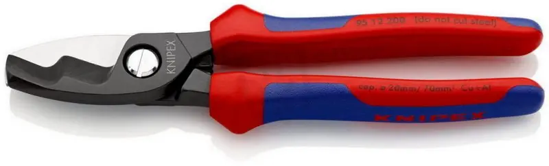 KNIPEX 9512200 nůžky na Al a Cu vodiče d25mm/70mm2 masivní rukojeti (PN20) Cenově Výhodný