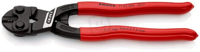 KNIPEX 7101200 pákové nůžky na Fe dráty d4-6mm potahované rukojeti (PN36) Výprodej