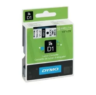S0720590 45019 DYMO páska D1 plastová 12mm,černý tisk/zelený podklad,návin 7m Časově Omezené