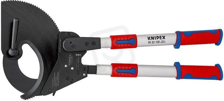 KNIPEX 9532100 ráčnové nůžky teleskopické na kabely d100mm/Al 1200mm2 Cu 960mm2 Expresní Doručení