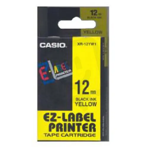 Nejlepší Volba XR-12YW1 Páska CASIO originální plastová samolepicí šíře 12mm,návin 8m