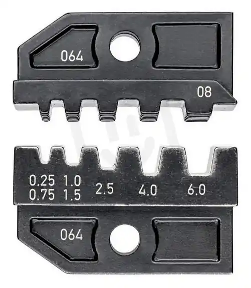 KNIPEX 974908 čelisti k LK1 na dutinky, pro průřezy 0,25-6mm2 dle UL C1-D 0256 Omezená Nabídka