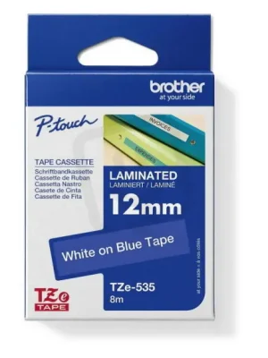 Páska BROTHER TZe-535, modrá/bílá (12mm, laminované) Výhodná Nabídka