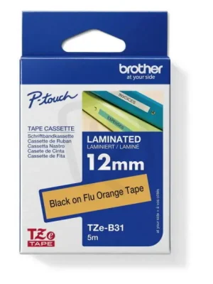 Koupit Online Páska BROTHER TZe-B31, signální oranžová/černá - 1ks