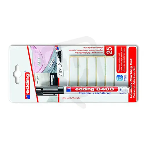 Víkendová Akce Permanentní pero na etikety, s kulatým hrotem 0,75mm (na oděv) EDDING 8408 černá