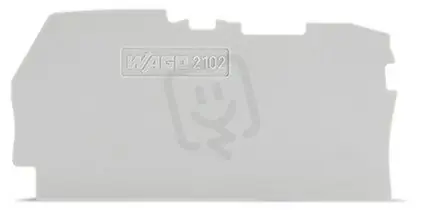Dokud Zásoby Vydrží Koncová bočnice a separátor, Tloušťka 0,8 mm, Šedá WAGO 2102-1291