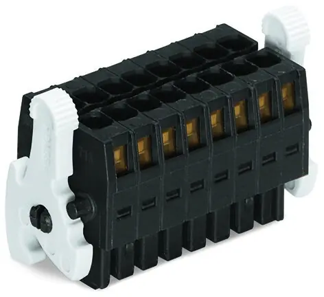 Dokud Zásoby Vydrží Pružinová svorka, 2řadá CAGE CLAMP 1,5mm2 černá 24pól. WAGO 713-1112/037-000