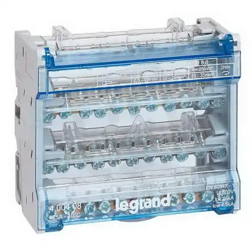 MODULÁRNÍ ROZBOČOVACÍ SVORKOVNICE 4P 125A 6MODULOVÝ LEGRAND 400408 Super Cena
