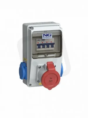 Zásuvková kombinace MIN 1x 32A/400V/5p, 2x 230V s ochr. kolíkem SJ 53 6962 MN.01 Nejlepší Cena