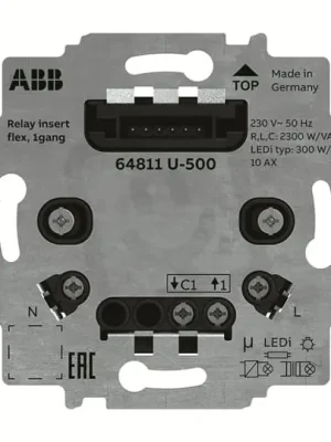 Přístroj spínací flex s jedním relé 64811 U-500 ABB 2CKA006800A3042 Časově Omezené