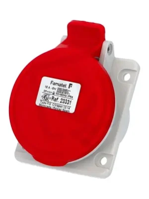 Značkový Vestavná zásuvka IP44/400V/16A/5P 6h, šikmá 10° - SpeedPRO FAMATEL 23331