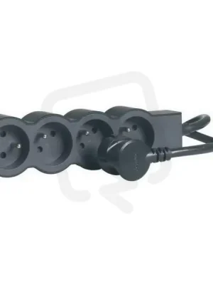 Super Cena PRODLUŽOVACÍ PŘÍVOD ZÁSUVKA 4X2P+T, KABEL 1,5 M, ČERNÁ/TMAVĚ ŠEDÁ LEGRAND 049478