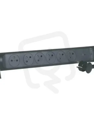 PRODLUŽOVACÍ PŘÍVOD 6X2P+T PŘEP. OCHRANA VYP/ZAP KABEL 1,5M ČERNÁ/TMAVĚ ŠEDÁ Originální