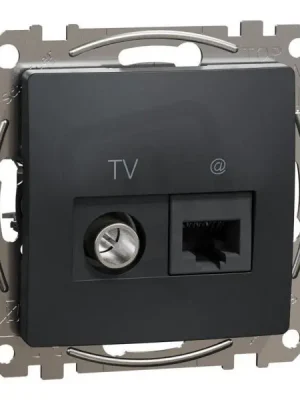 Sedna D/E Datová zásuvka RJ45 kat.6 UTP+TV individuální Antracit SCHNEIDER Super Cena