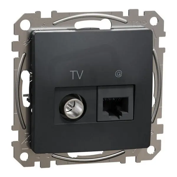 Sedna D/E Datová zásuvka RJ45 kat.6 UTP+TV individuální Antracit SCHNEIDER Super Cena