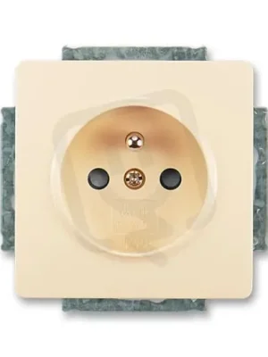 Zásuvka ABB SWING s ochranným kolíkem s clonkami krémová 5518G-A02359 C1 Sezónní Sleva