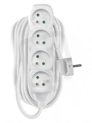 Vysoce Kvalitní Prodlužovací kabel 10 m 5 zásuvek bílý PVC 1,5mm2 EMOS P0510R