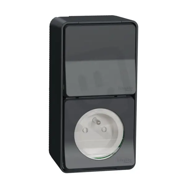 Super Cena Mureva Styl zásuvka 230V/přepínač ř.6 IP55 Antracit SCHNEIDER MUR36025