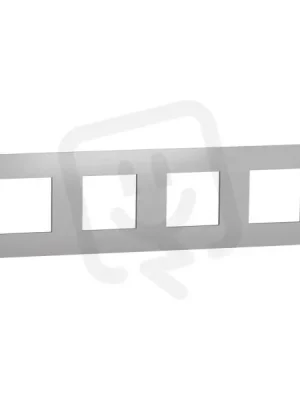 Krycí rámeček NOVÁ UNICA STUDIO čtyřnásobný, Aluminium SCHNEIDER NU200830 Levný
