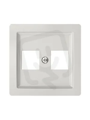 Kryt komunikační zásuvky ABB SWING přímé (2x) světle šedá 5014G-A02018 S1 Značkový