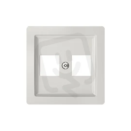Kryt komunikační zásuvky ABB SWING přímé (2x) světle šedá 5014G-A02018 S1 Značkový