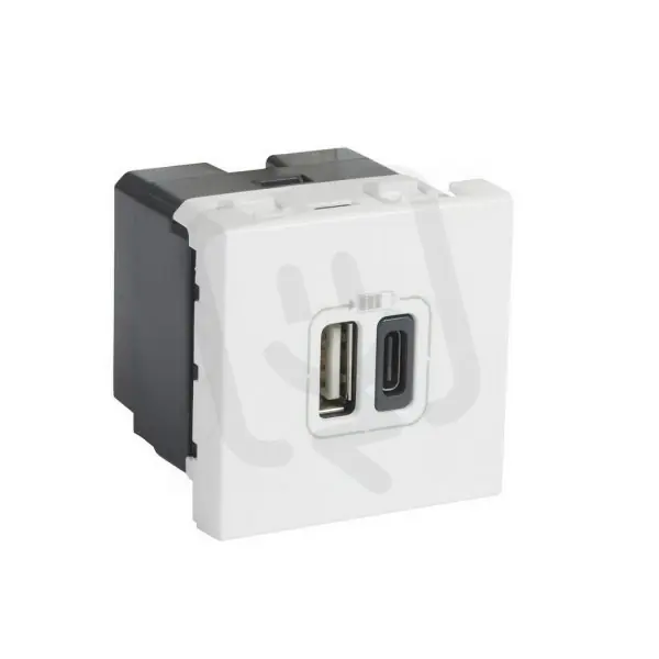 MOSAIC 2XUSB-A+C NABÍJEČKA 3A 2MODULOVÝ LEGRAND 077592 Originální