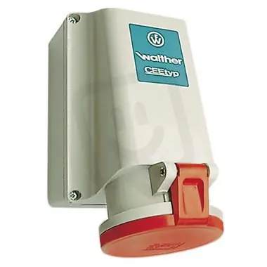 Nástěnná zásuvka 63A 5P 400V 6h IP44 WALTHER 161 Pouze Dnes