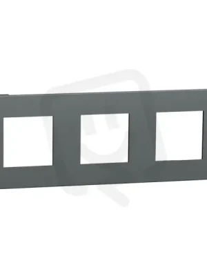 Expresní Doručení Krycí rámeček NOVÁ UNICA STUDIO COLOR trojnásobný, Dark Grey/Černý