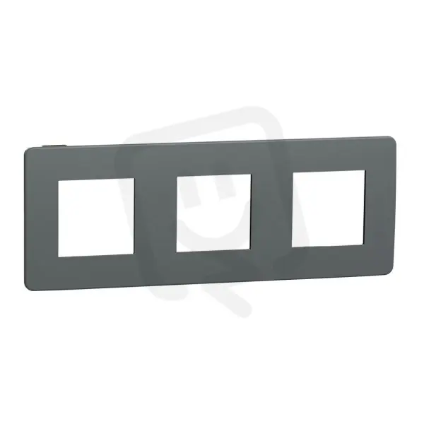Expresní Doručení Krycí rámeček NOVÁ UNICA STUDIO COLOR trojnásobný, Dark Grey/Černý