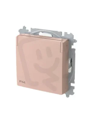 Top Prodej Zásuvka ABB ZONI s clonkami s víčkem IP44 pudrová 6619T-A06995 242