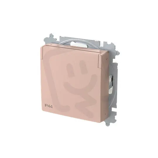 Top Prodej Zásuvka ABB ZONI s clonkami s víčkem IP44 pudrová 6619T-A06995 242