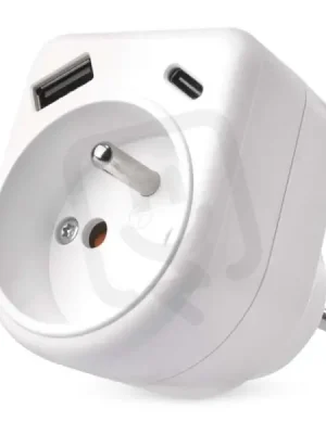 Rozbočovací zásuvka 1×, 1×USB-A+1×USB-C, bílá EMOS P0074 Akční Nabídka