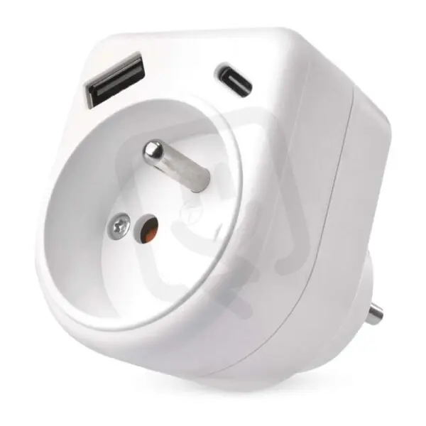 Rozbočovací zásuvka 1×, 1×USB-A+1×USB-C, bílá EMOS P0074 Akční Nabídka