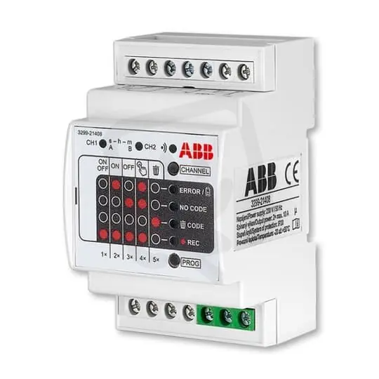 ABB Přístroj Rf 3299-21408 Přijímač RF spínací,dvojnásobný,řadový,868 MHz Poslední Šance