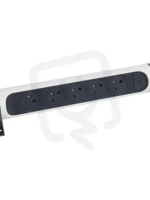 PRODLUŽOVACÍ PŘÍVOD 5X2P+T, VYP/ZAP, BEZ KABELU, BÍLÁ/TMAVĚ ŠEDÁ LEGRAND 049467 Tovární Cena