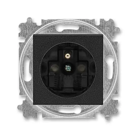 Poslední Šance Kryt zásuvky ABB LEVIT M (5519H-A02357 63) onyx/kouřová černá ND5519H-A2351 63