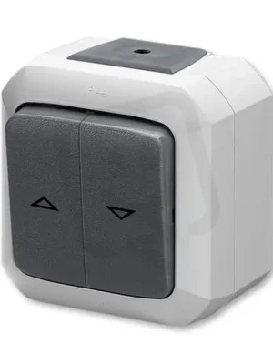 Žaluziový ovládač ABB VARIANT 1/0+1/0 s blokováním IP54 šedá 3558N-C88510 S Bezpečná Platba