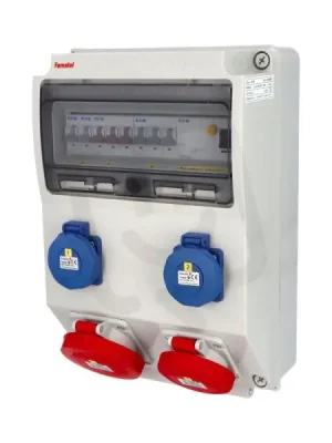 Objednat Nyní Zásuvková skříň FAMATEL v3106 ZSF IP65 jištěná s chráničem 40/4/003